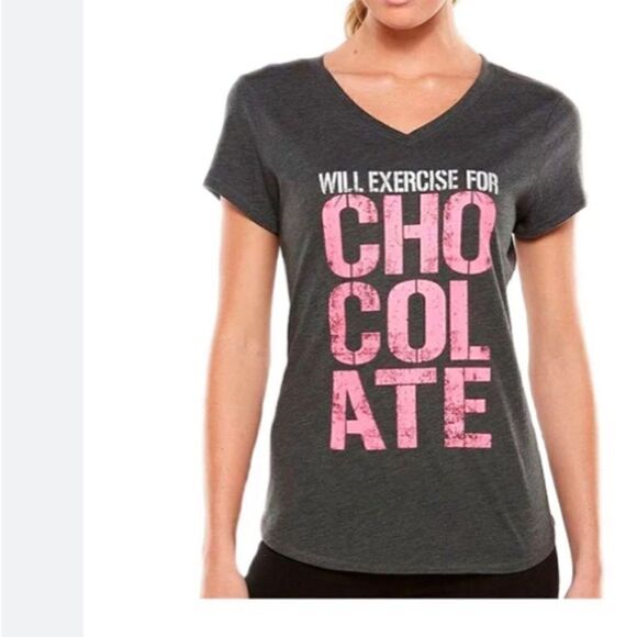 Tek Gear Dry Tech Gray Graphic Women's Tee Medium - Picture 1 of 10